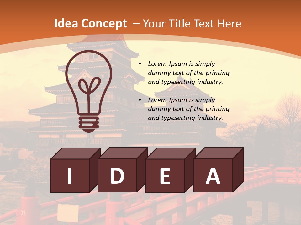 Fortification Asian Unesco PowerPoint Template