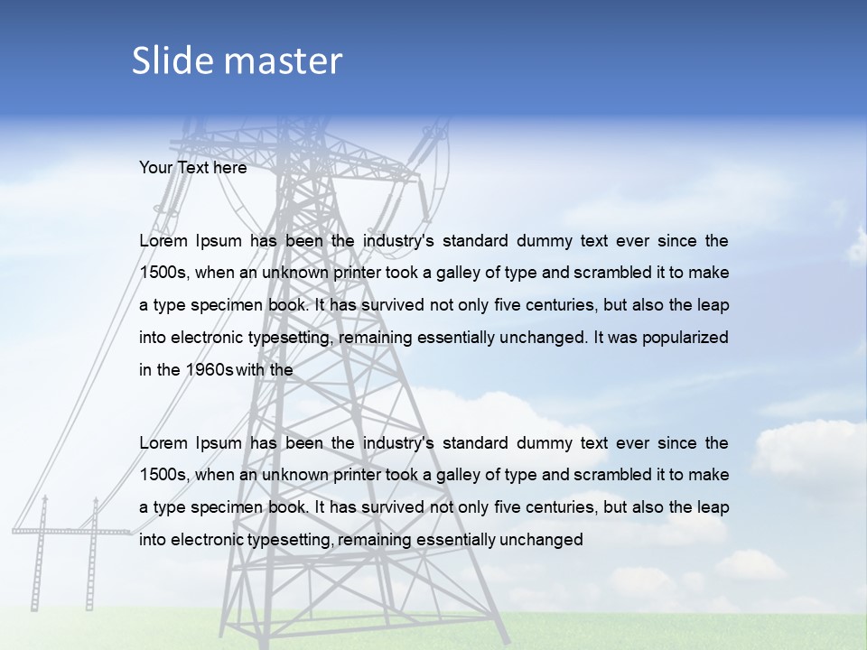 Industrial Pylon Industry PowerPoint Template