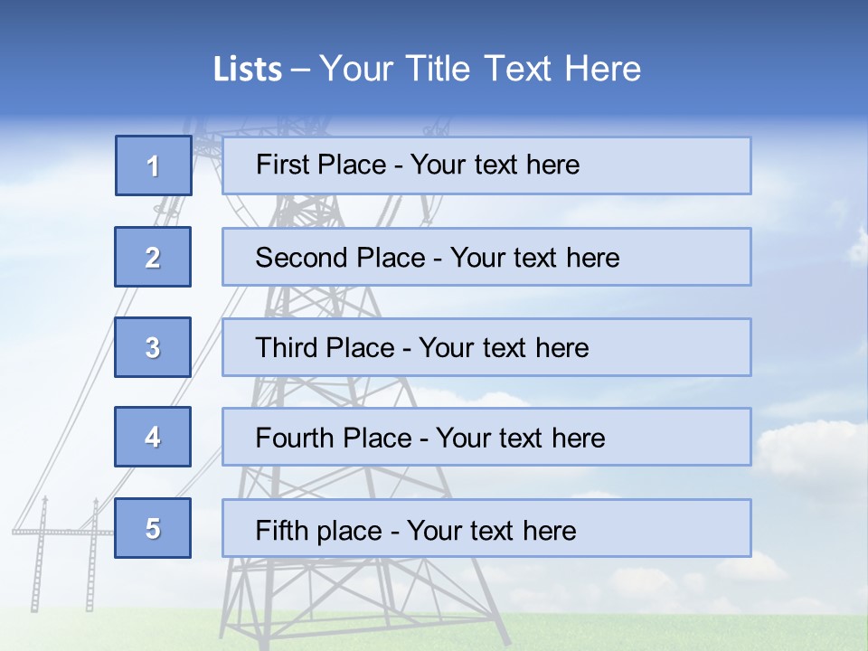 Industrial Pylon Industry PowerPoint Template