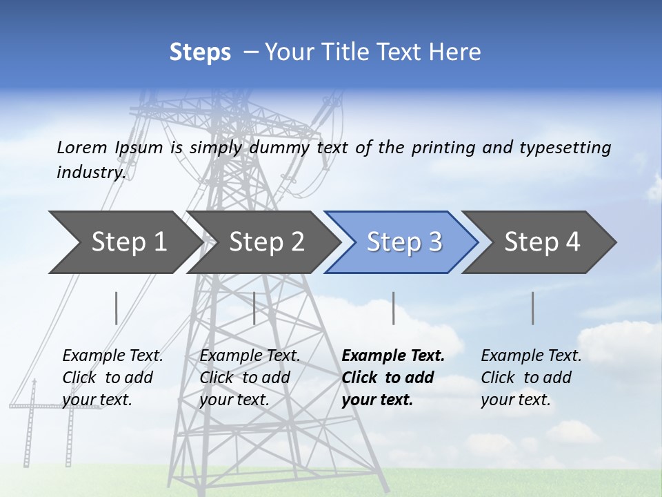 Industrial Pylon Industry PowerPoint Template
