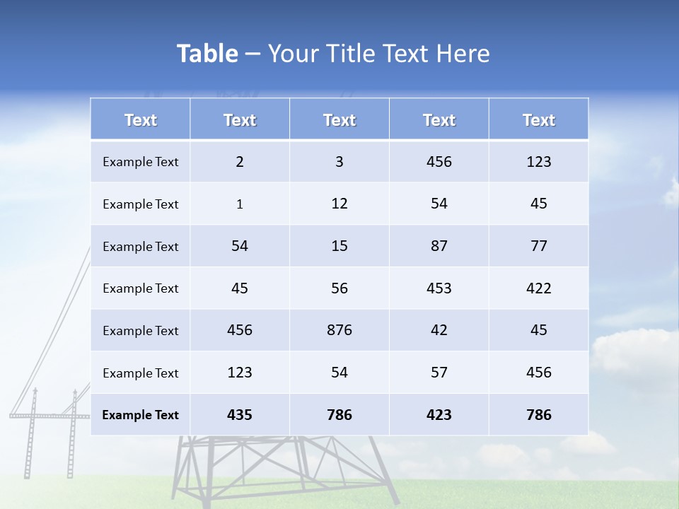 Industrial Pylon Industry PowerPoint Template