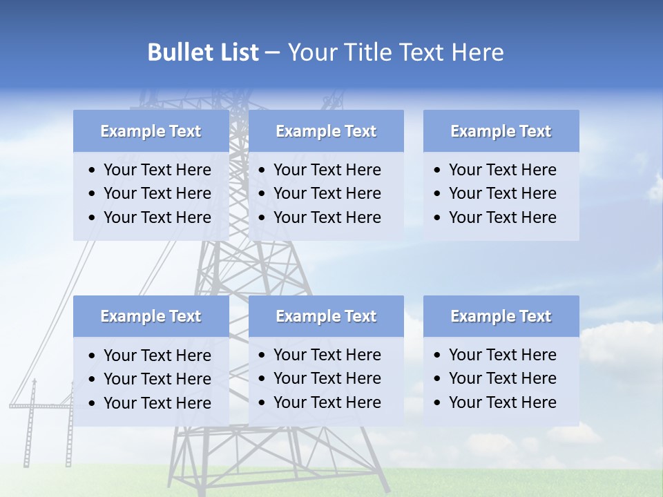 Industrial Pylon Industry PowerPoint Template