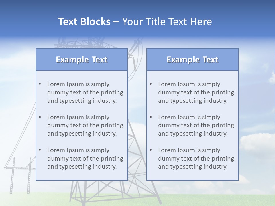 Industrial Pylon Industry PowerPoint Template