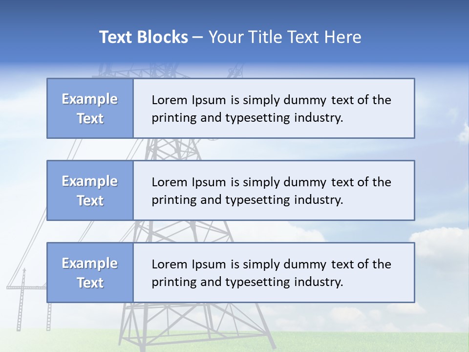 Industrial Pylon Industry PowerPoint Template