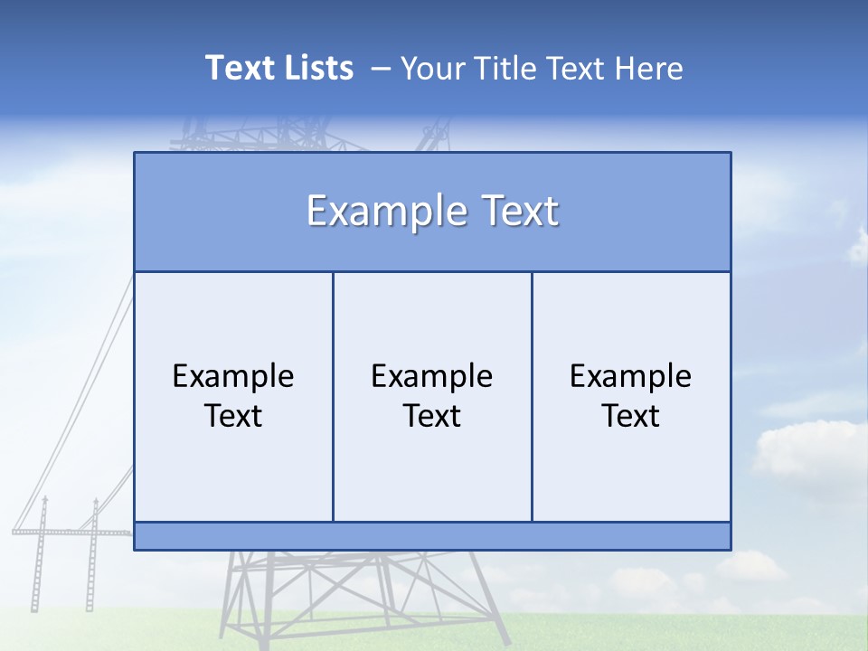 Industrial Pylon Industry PowerPoint Template