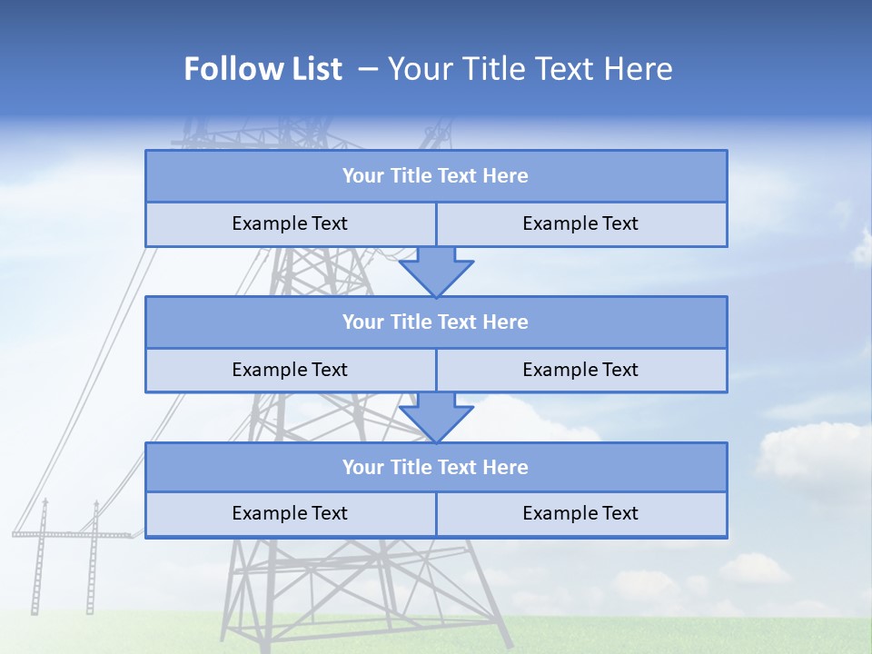 Industrial Pylon Industry PowerPoint Template