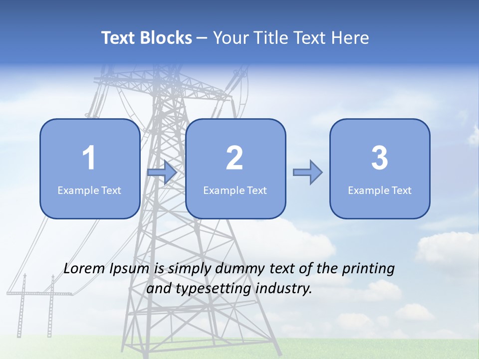 Industrial Pylon Industry PowerPoint Template