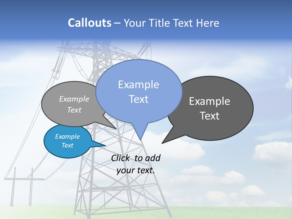 Industrial Pylon Industry PowerPoint Template