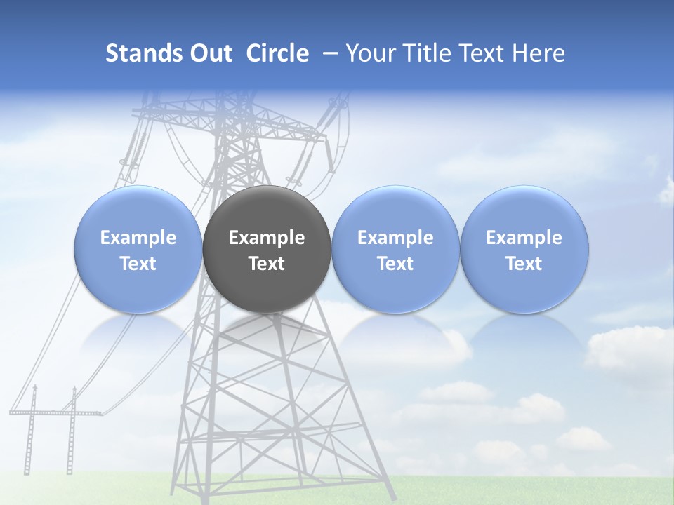 Industrial Pylon Industry PowerPoint Template