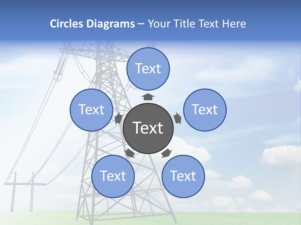 Industrial Pylon Industry PowerPoint Template