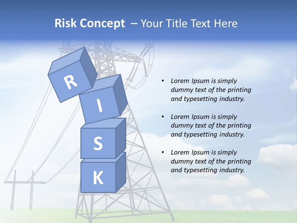 Industrial Pylon Industry PowerPoint Template
