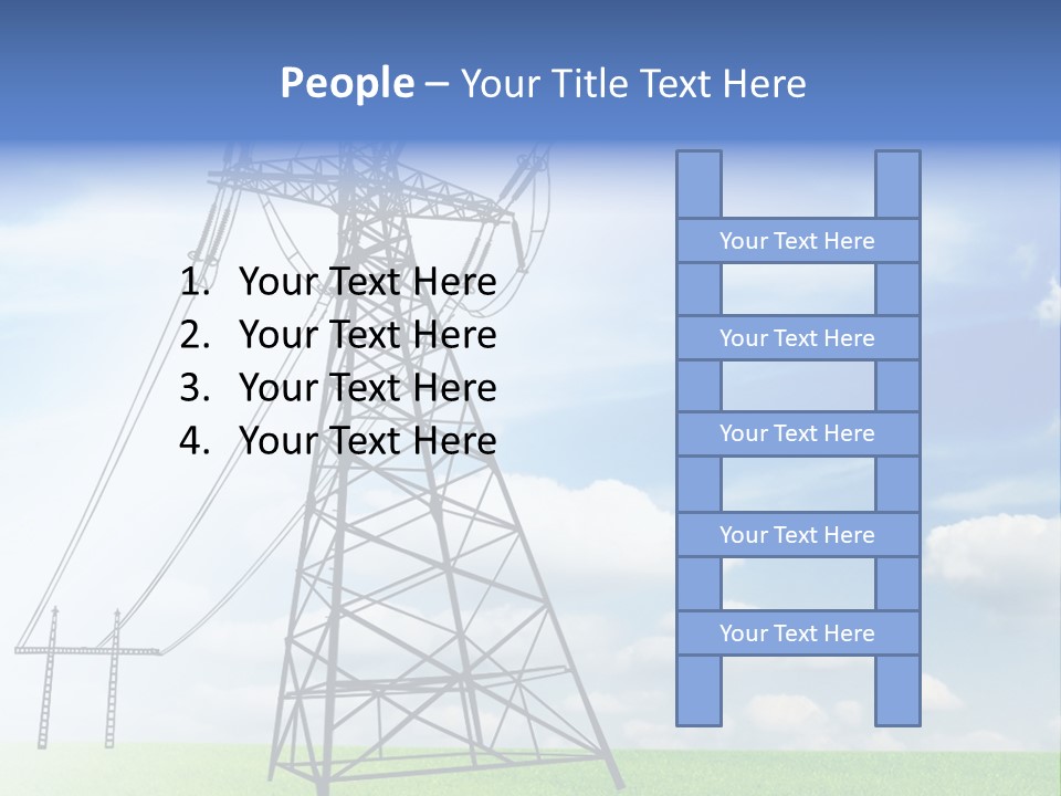 Industrial Pylon Industry PowerPoint Template