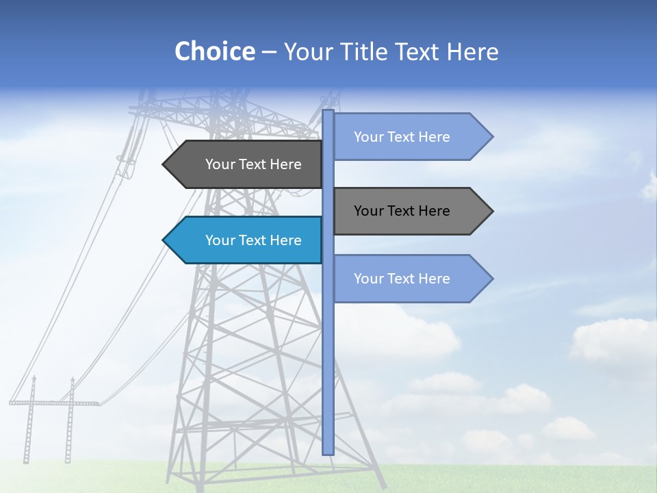 Industrial Pylon Industry PowerPoint Template