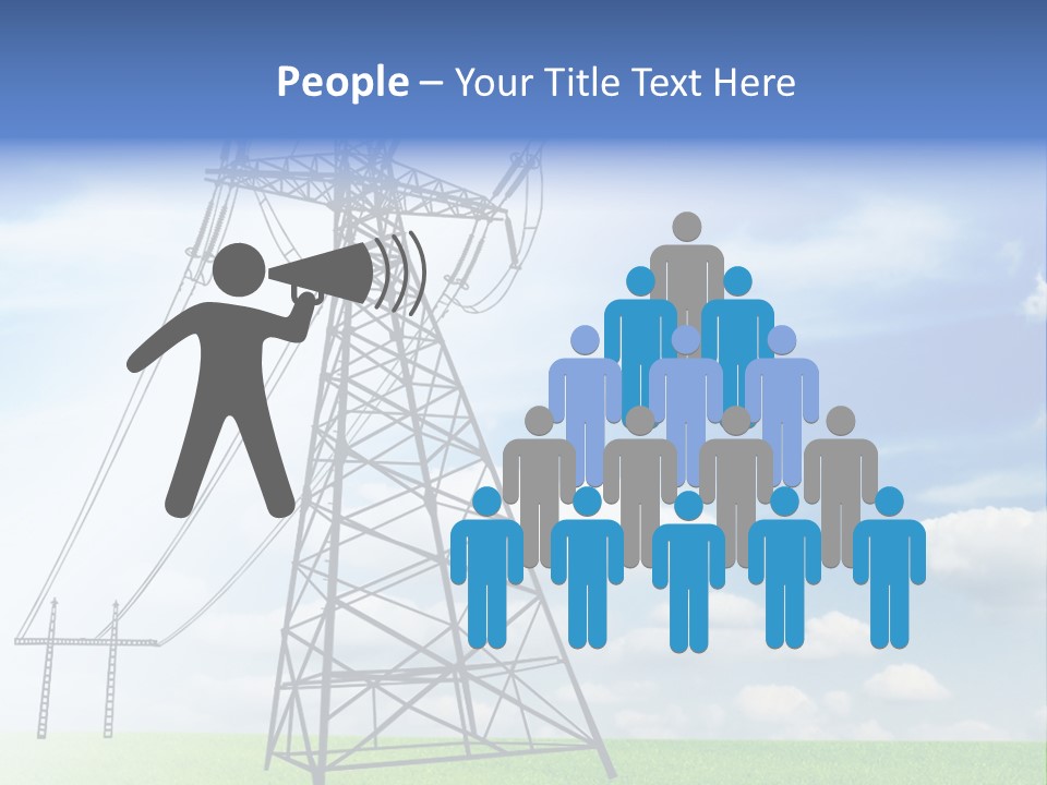 Industrial Pylon Industry PowerPoint Template