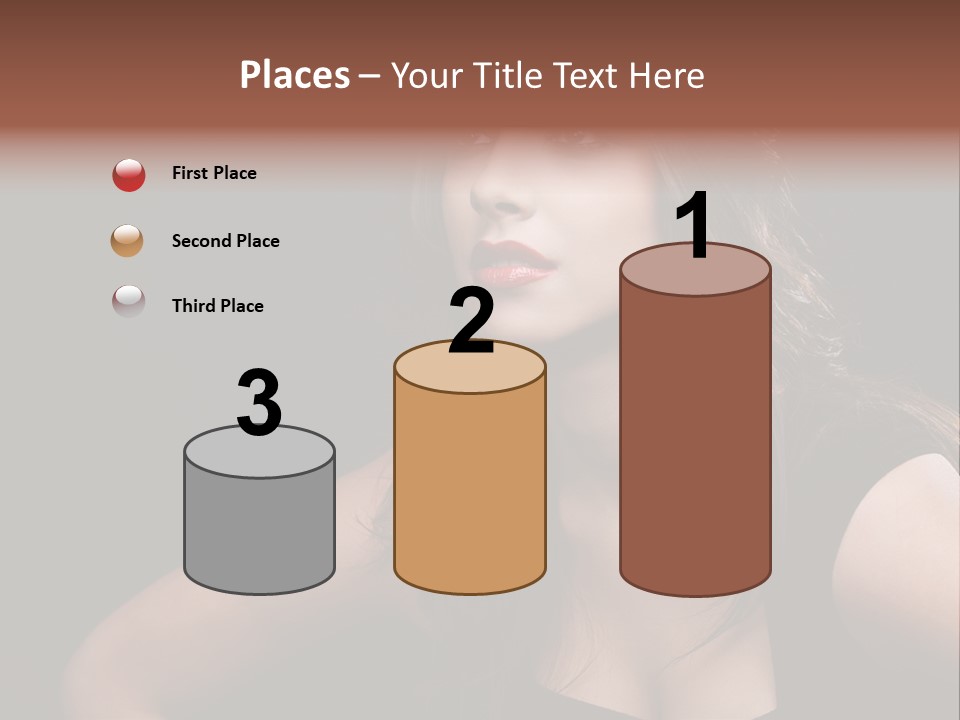 Caucasian Gorgeous Background PowerPoint Template