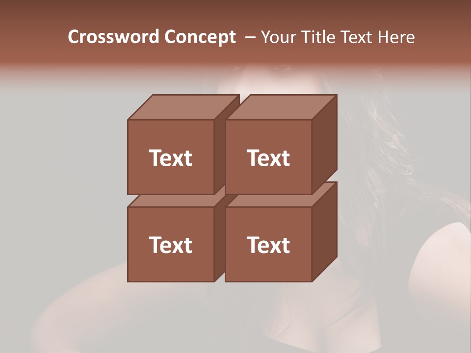 Caucasian Gorgeous Background PowerPoint Template