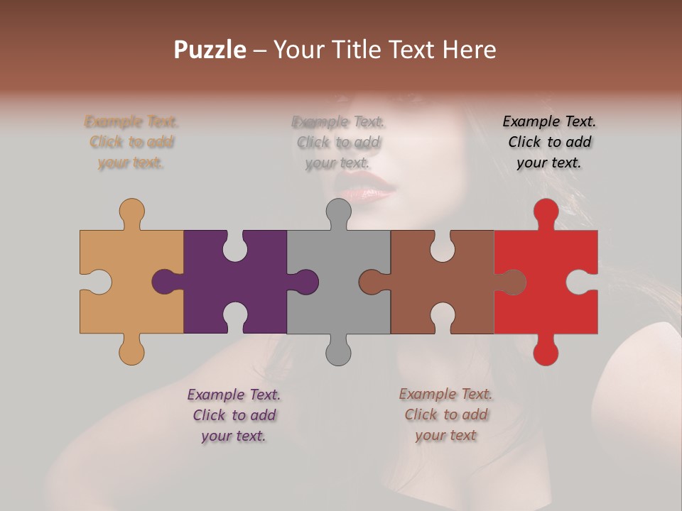 Caucasian Gorgeous Background PowerPoint Template