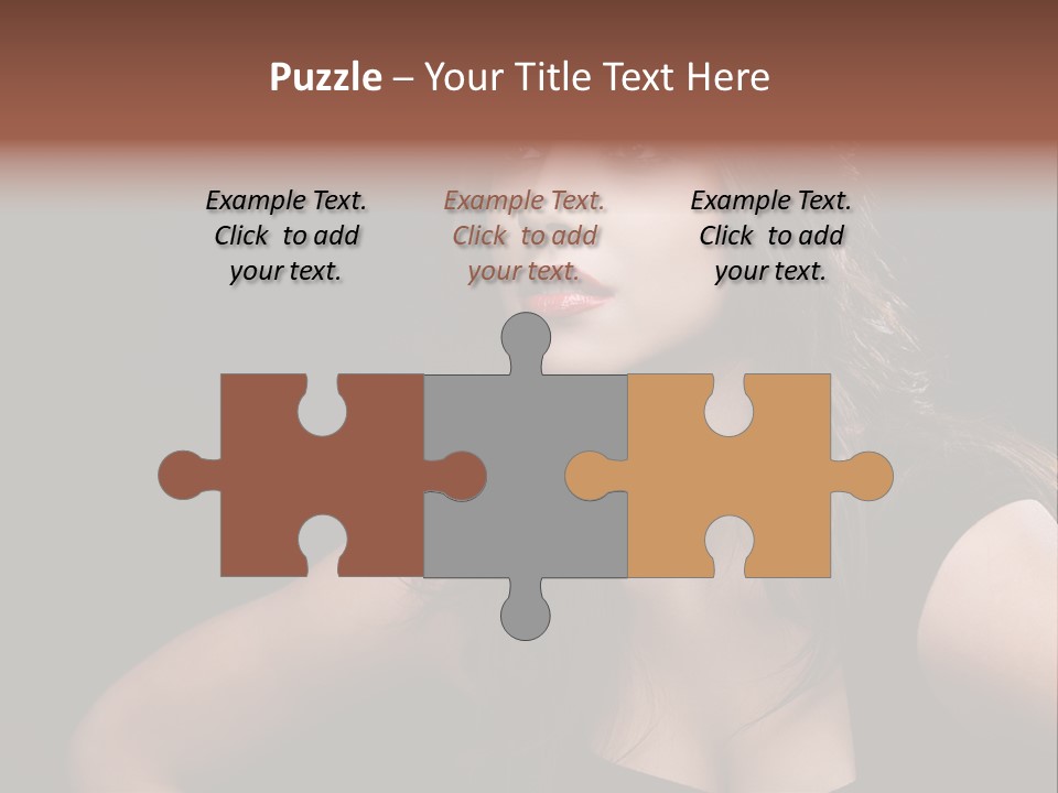 Caucasian Gorgeous Background PowerPoint Template