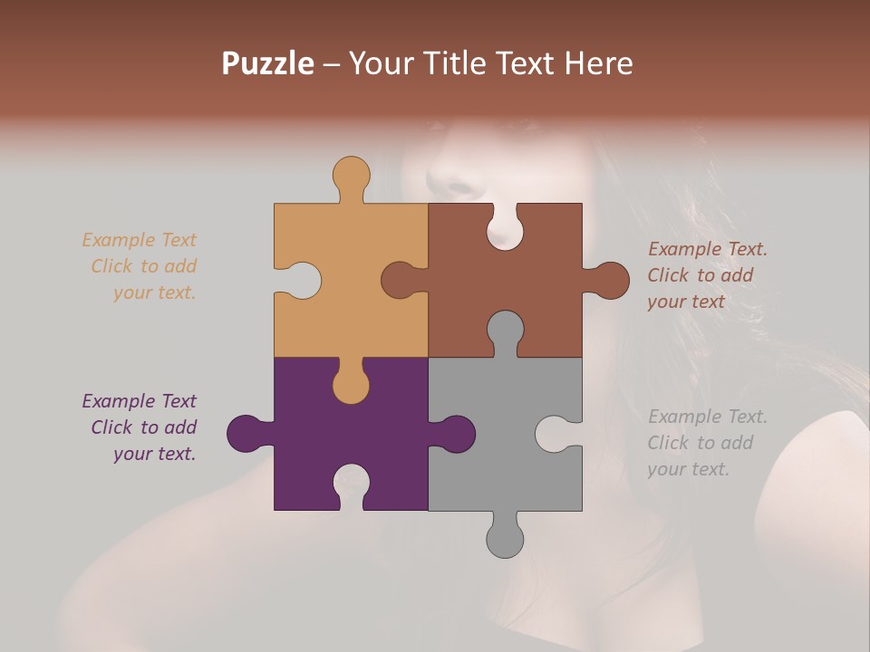 Caucasian Gorgeous Background PowerPoint Template