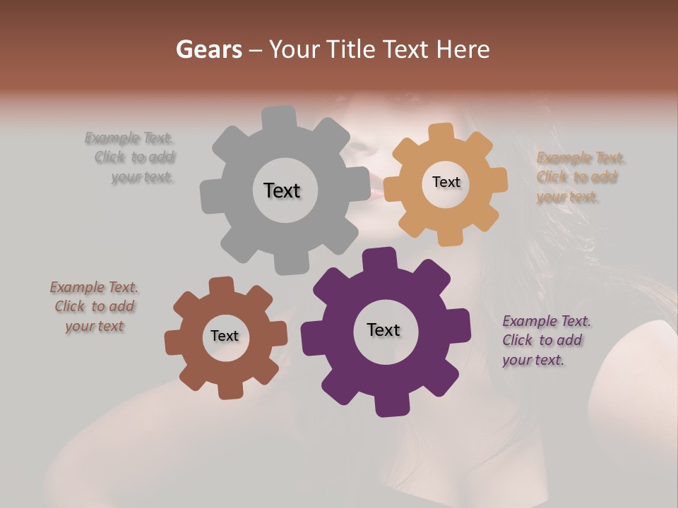 Caucasian Gorgeous Background PowerPoint Template