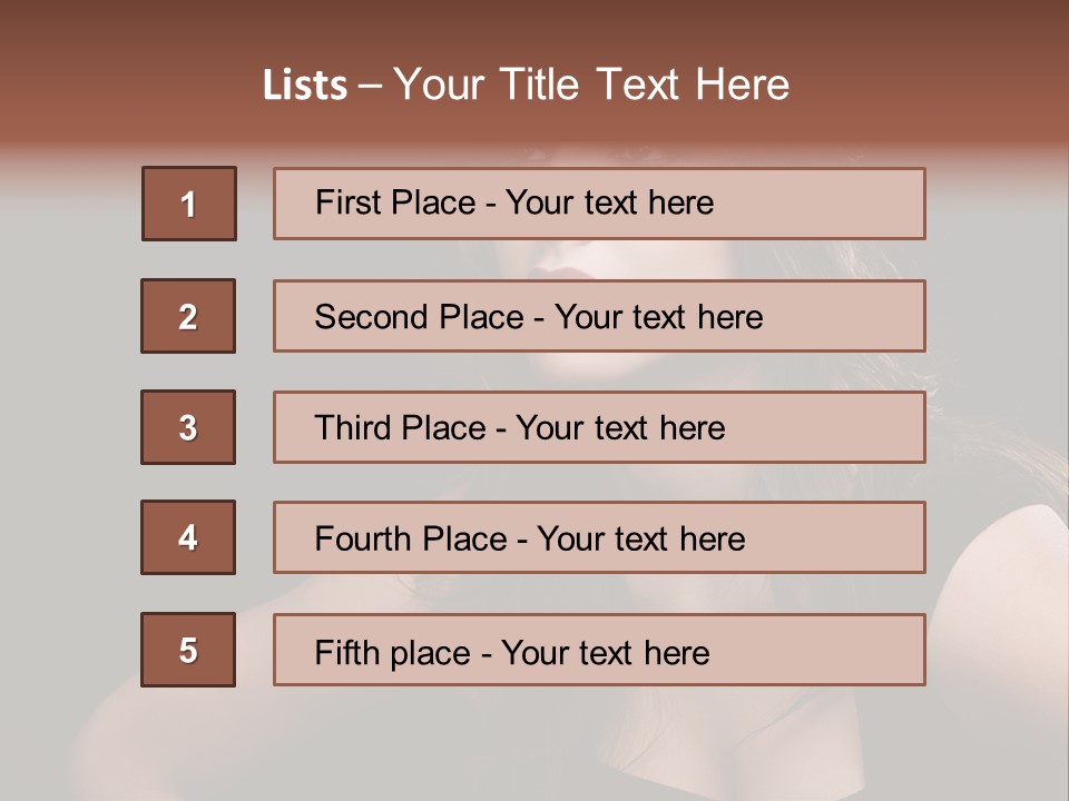 Caucasian Gorgeous Background PowerPoint Template