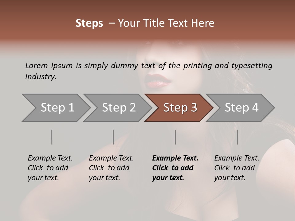 Caucasian Gorgeous Background PowerPoint Template