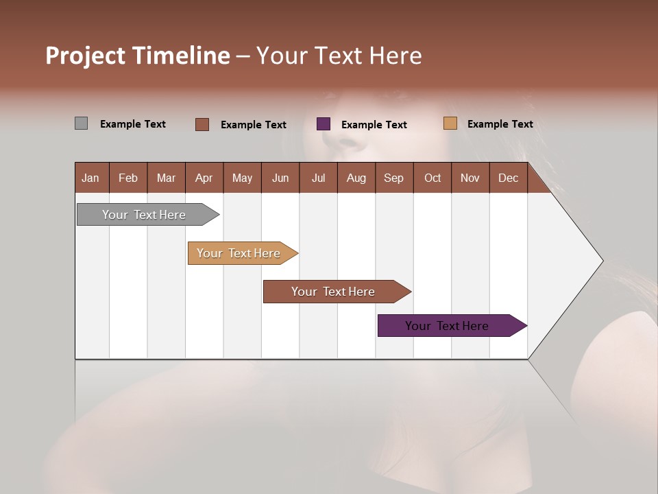 Caucasian Gorgeous Background PowerPoint Template