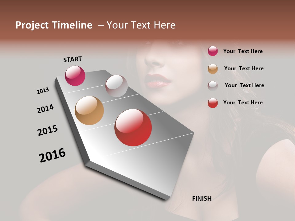 Caucasian Gorgeous Background PowerPoint Template