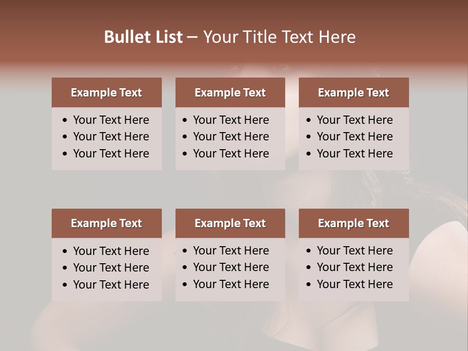 Caucasian Gorgeous Background PowerPoint Template