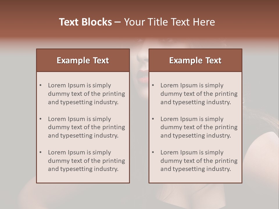 Caucasian Gorgeous Background PowerPoint Template