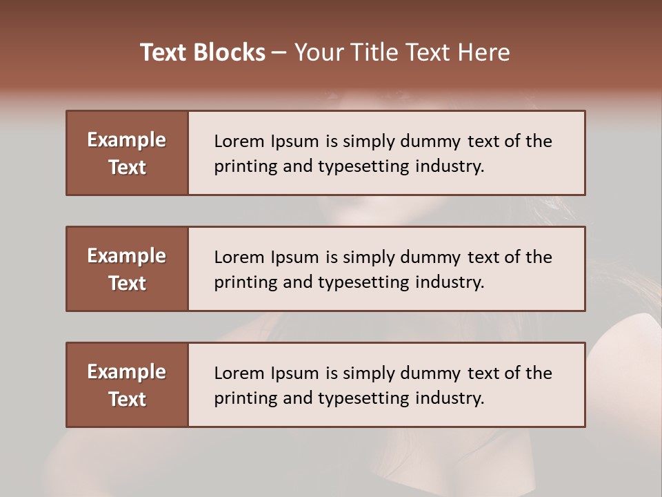Caucasian Gorgeous Background PowerPoint Template