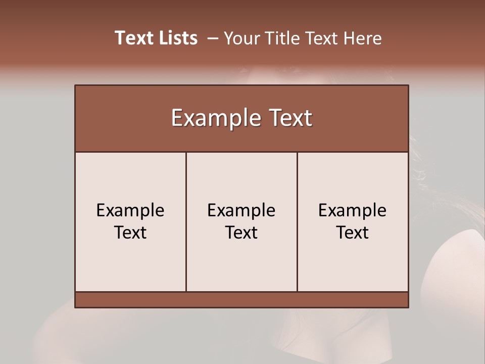 Caucasian Gorgeous Background PowerPoint Template