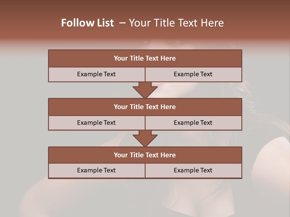 Caucasian Gorgeous Background PowerPoint Template