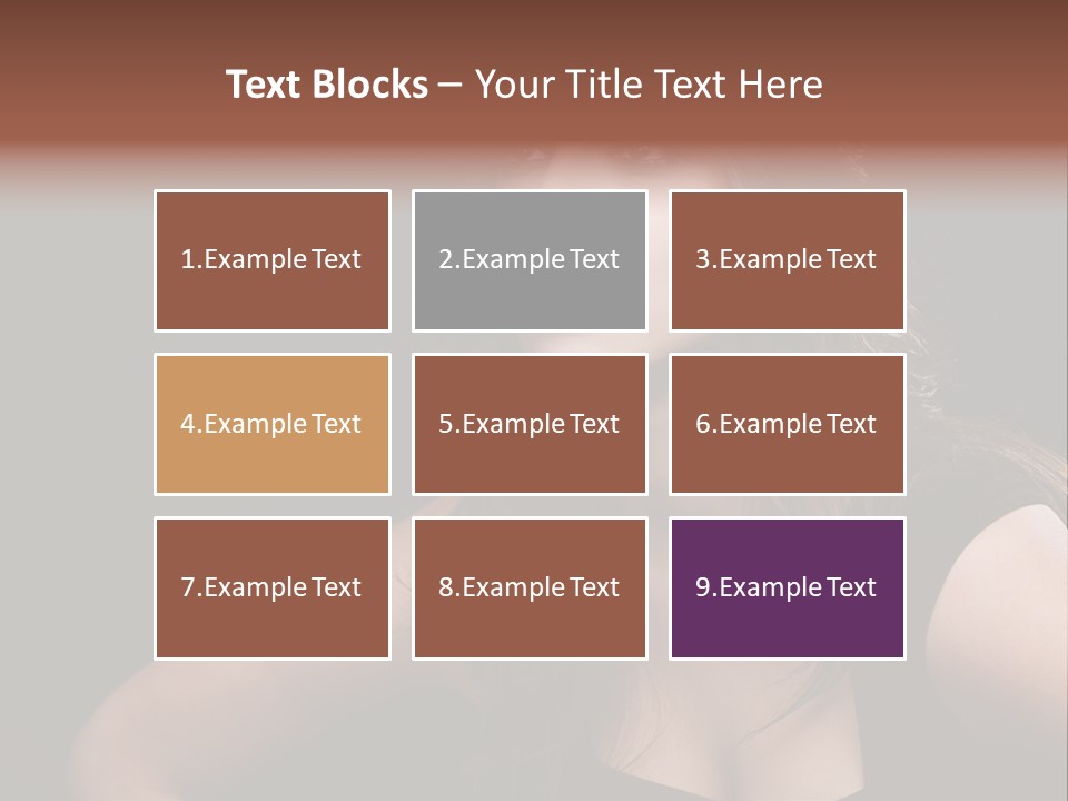 Caucasian Gorgeous Background PowerPoint Template