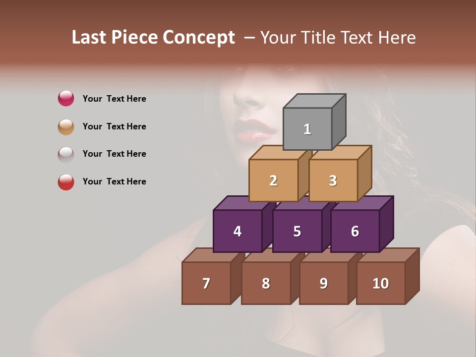 Caucasian Gorgeous Background PowerPoint Template