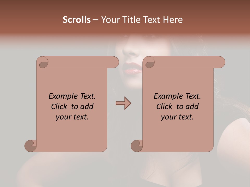 Caucasian Gorgeous Background PowerPoint Template