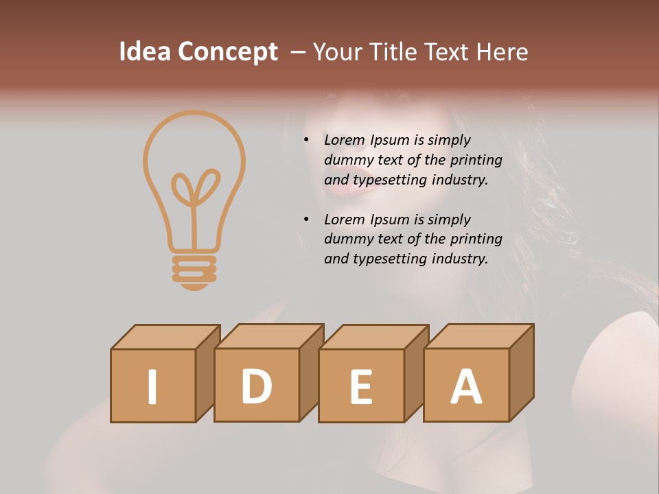 Caucasian Gorgeous Background PowerPoint Template