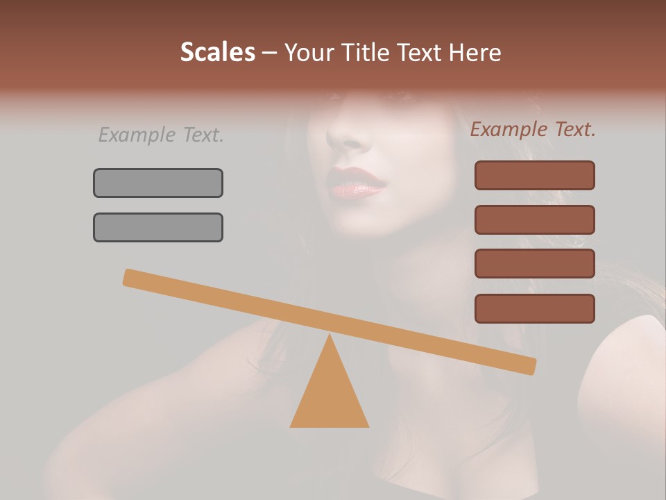 Caucasian Gorgeous Background PowerPoint Template