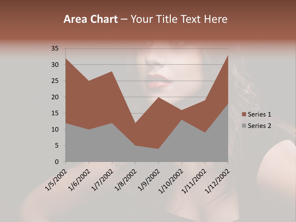 Caucasian Gorgeous Background PowerPoint Template