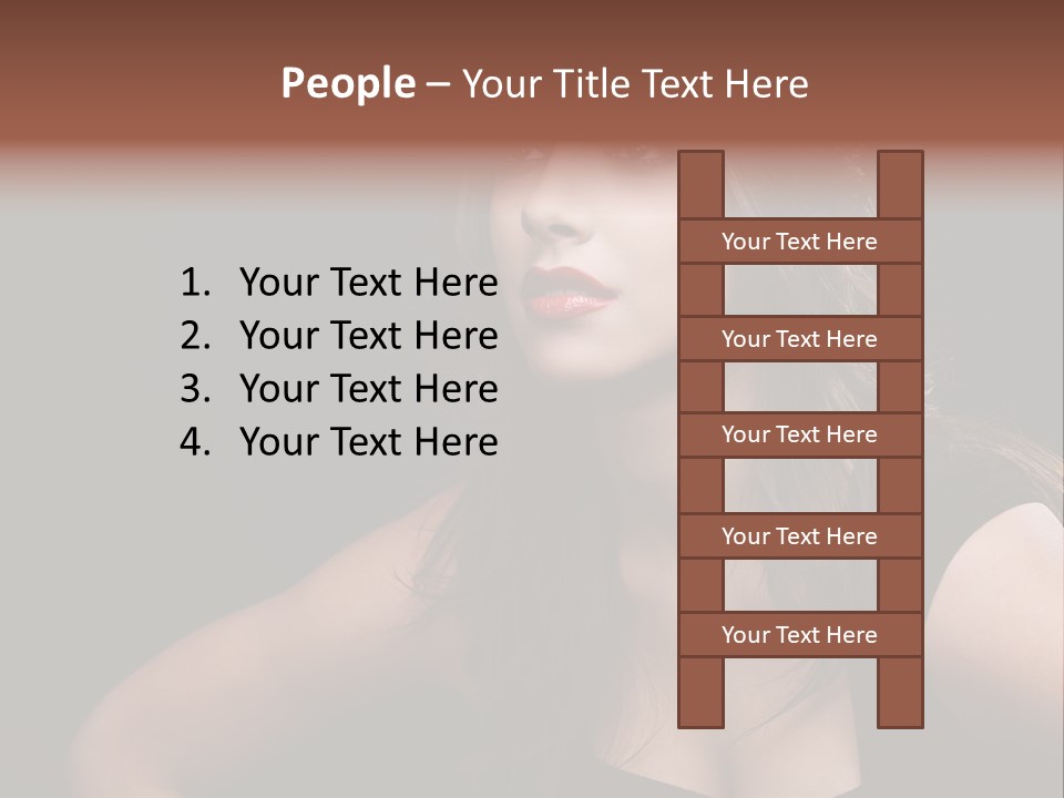 Caucasian Gorgeous Background PowerPoint Template