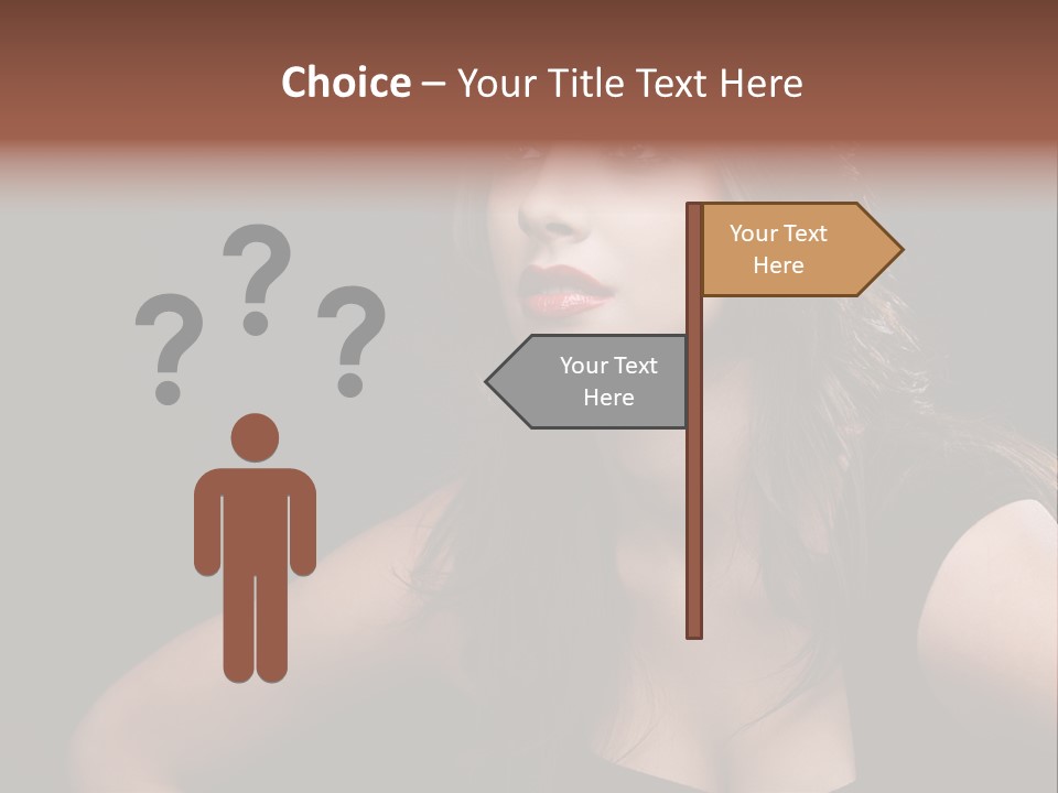 Caucasian Gorgeous Background PowerPoint Template