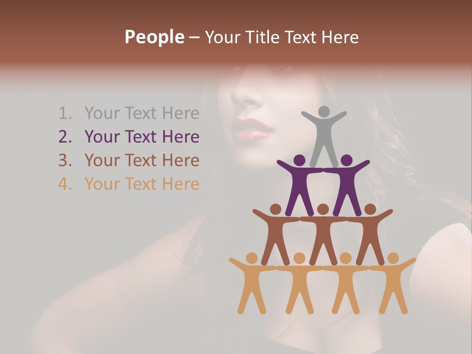 Caucasian Gorgeous Background PowerPoint Template