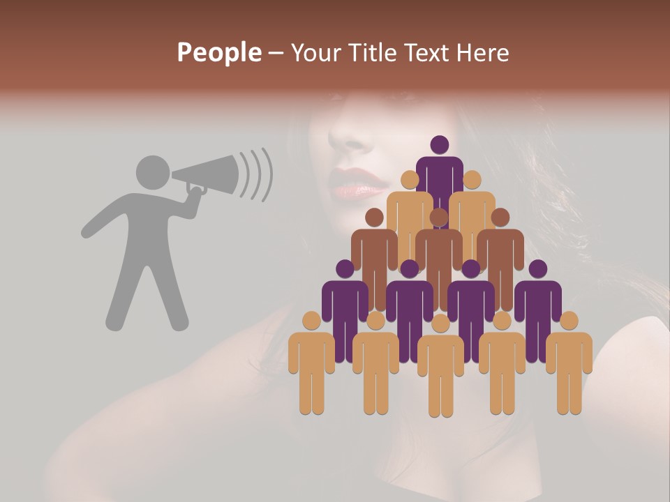 Caucasian Gorgeous Background PowerPoint Template