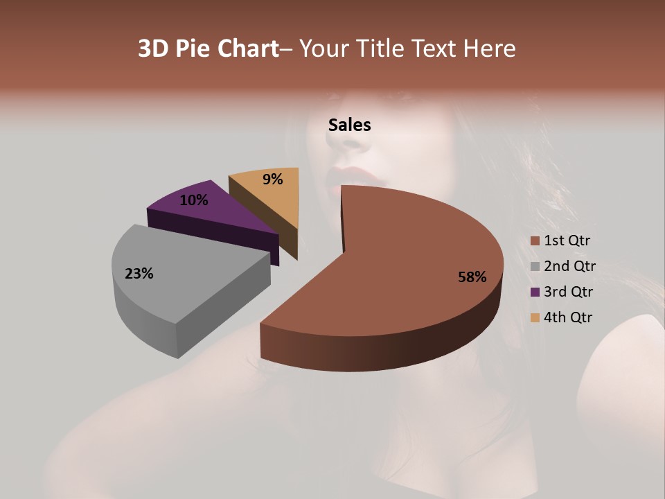 Caucasian Gorgeous Background PowerPoint Template