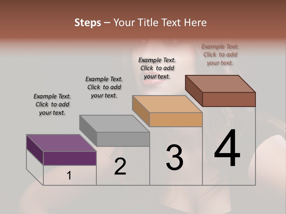 Caucasian Gorgeous Background PowerPoint Template