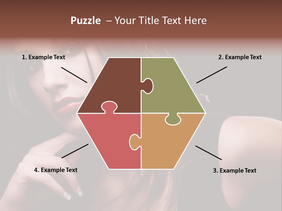 Curly White Cute PowerPoint Template