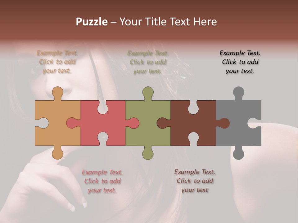 Curly White Cute PowerPoint Template