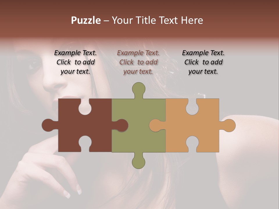 Curly White Cute PowerPoint Template