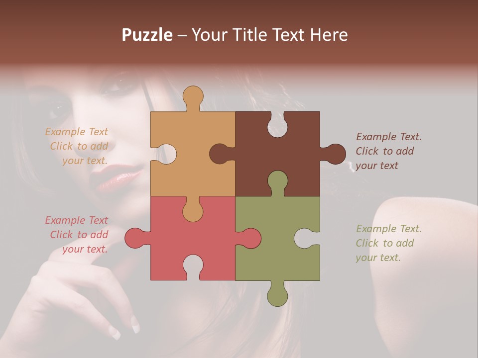 Curly White Cute PowerPoint Template