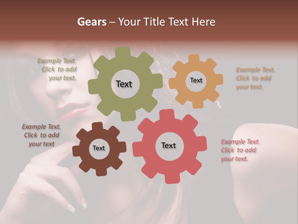 Curly White Cute PowerPoint Template